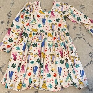 Hanna Anderson Colorful Princess Print Kids Dress